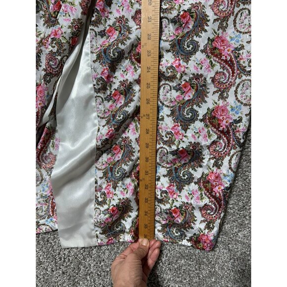 Vintage Victorias Secret Wemens One Size Floral Satin & Robe And Nightgown Set - Picture 9 of 10